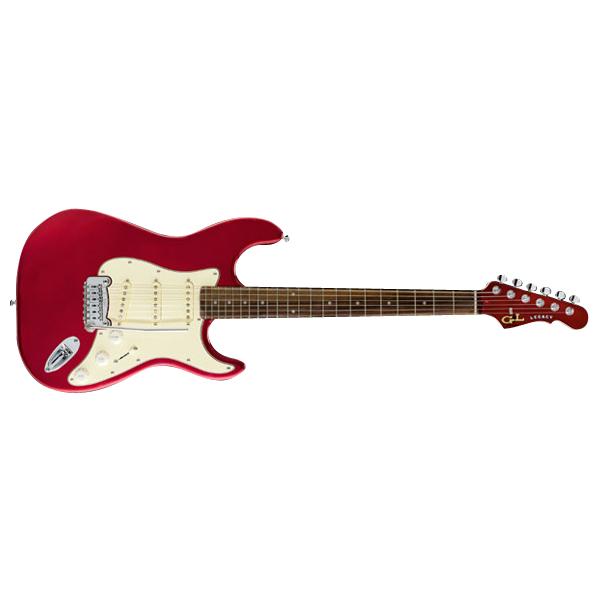 g&l electric guitars candy apple red - rosewood fingerboard g&l tribute series legacy lefty electric guitar    #color_candy-apple-red---rosewood-fingerboard