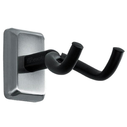 gator guitar hangers and holders satin chrome gator frameworks wall mount guitar hanger 