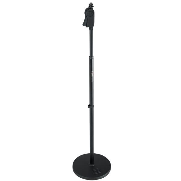 gator microphone stands gator frameworks gfw-mic-1000 10 inch roundbase mic stand with standard twist clutch