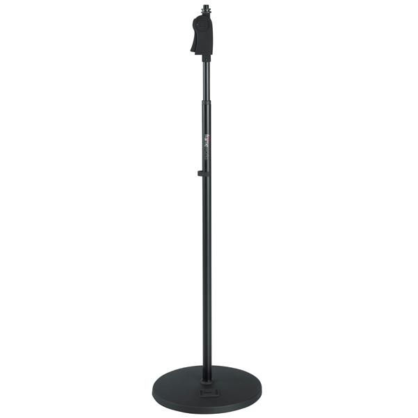 Gator Microphone Stands Gator Frameworks GFW-MIC-1001 10 inch Roundbase Mic Stand with Deluxe One-Handed Clutch
