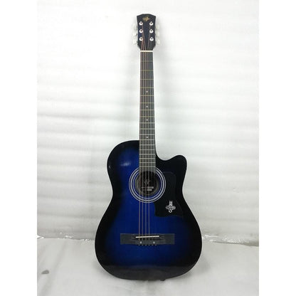 gc acoustic guitars 337156 gc 38c acoustic guitar with truss rod and bag - blue burst - open box b stock    