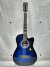 GC Acoustic Guitars GC 38C Acoustic Guitar with Truss Rod and Bag - Blue Burst - Open Box B Stock