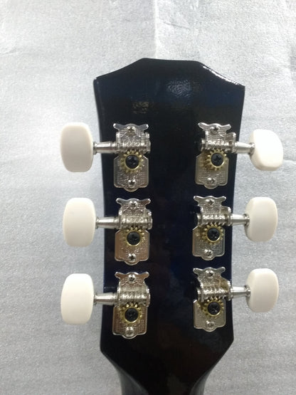 gc acoustic guitars gc 38c acoustic guitar with truss rod and bag - blue burst - open box b stock    