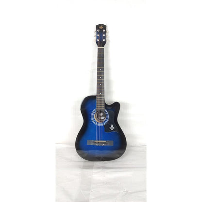 gc acoustic guitars gc 38c acoustic guitar with truss rod and bag - blue burst - open box b stock    