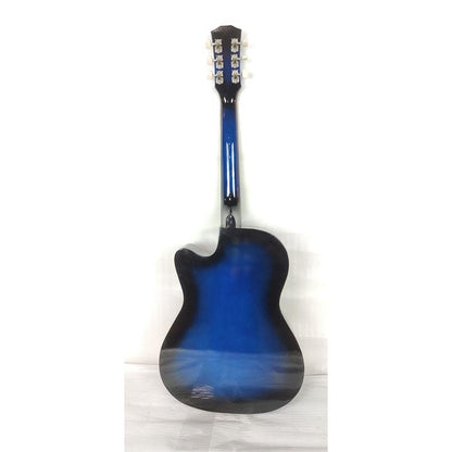 gc acoustic guitars gc 38c acoustic guitar with truss rod and bag - blue burst - open box b stock    
