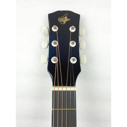 gc acoustic guitars gc 38c acoustic guitar with truss rod and bag - blue burst - open box b stock    