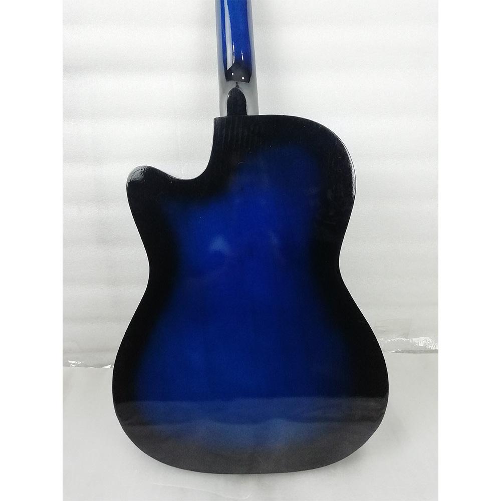gc acoustic guitars gc 38c acoustic guitar with truss rod and bag - blue burst - open box b stock    