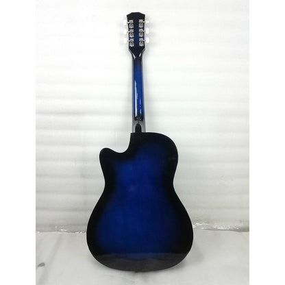 gc acoustic guitars gc 38c acoustic guitar with truss rod and bag - blue burst - open box b stock    