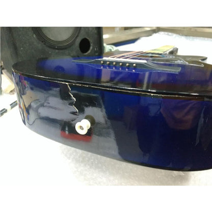 gc acoustic guitars gc 38c acoustic guitar with truss rod and bag - blue burst - open box b stock    