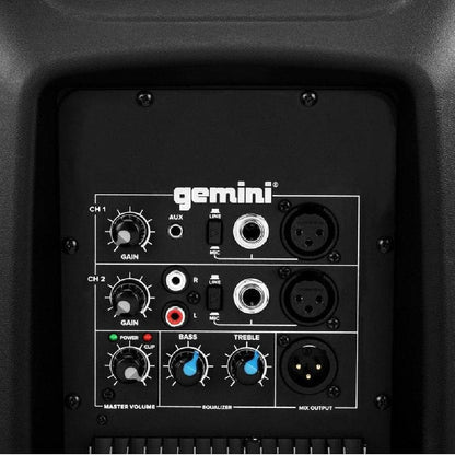 Gemini Active PA Speakers Black Gemini AS-2112P 1500 Watt Active 12” Loudspeaker