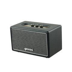 Gemini Bluetooth Speakers Black Gemini GTR 200 Portable Retro Bluetooth Speaker