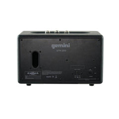 Gemini Bluetooth Speakers Black Gemini GTR 200 Portable Retro Bluetooth Speaker
