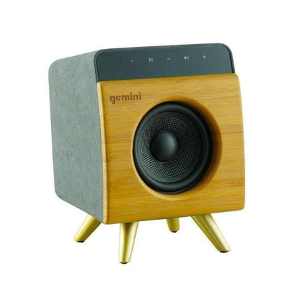 gemini bluetooth speakers gemini brs-130 12w portable bluetooth speaker - bamboo finish