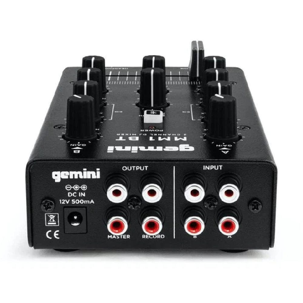 gemini dj mixers black gemini mm1bt 2-channel professional analog dj mixer with bluetooth input      #color_black-red