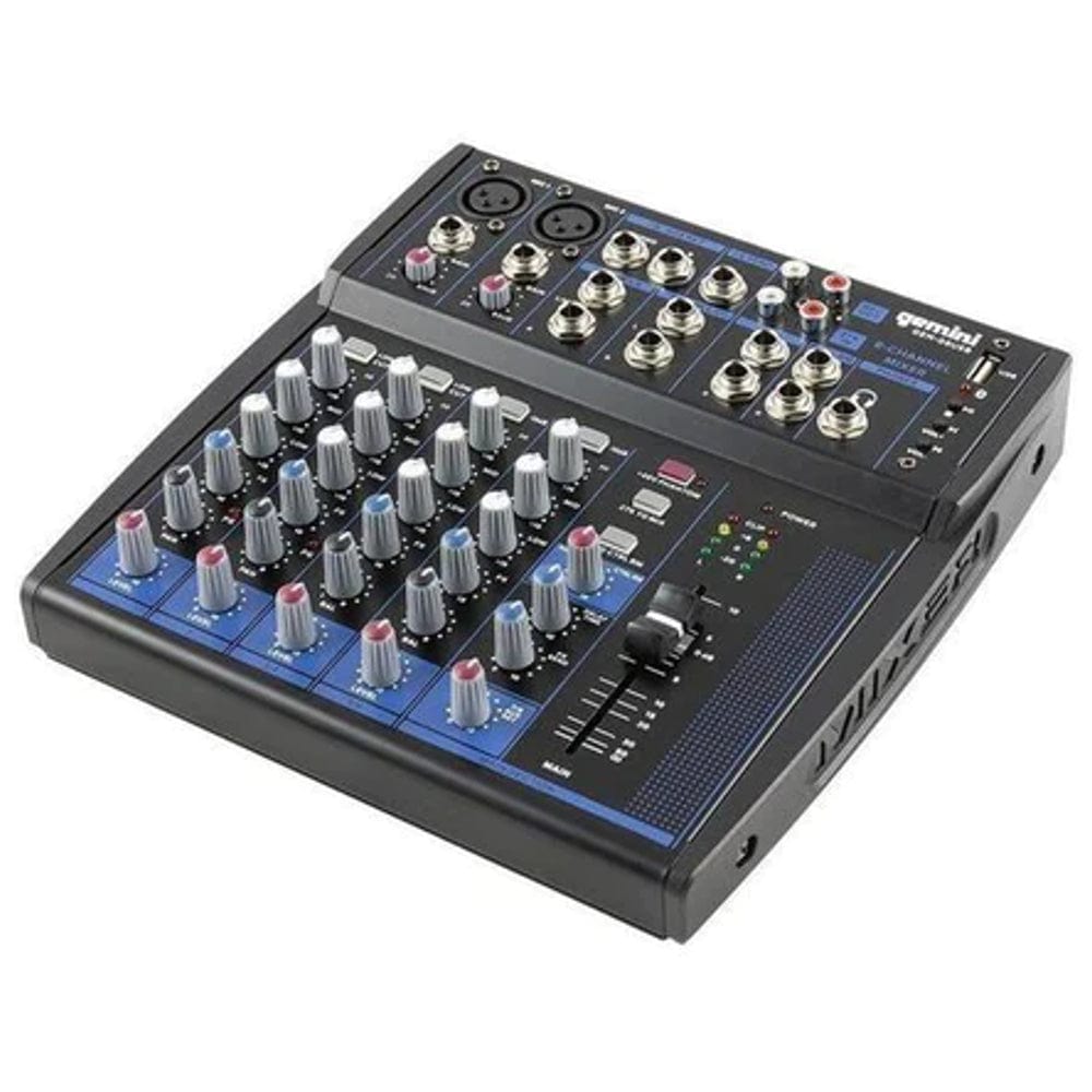 Gemini Dj Mixers Black Gemini MXR 01 BT 2-Channel Professional DJ Mixer With Bluetooth Input