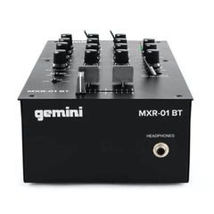 Gemini Dj Mixers Black Gemini MXR 01 BT 2-Channel Professional DJ Mixer With Bluetooth Input