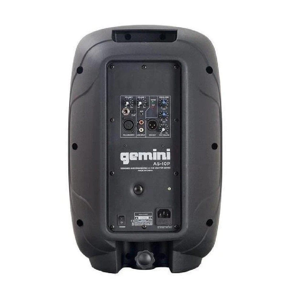 gemini portable pa systems black gemini as 10p 2 way full range powered loudspeaker     