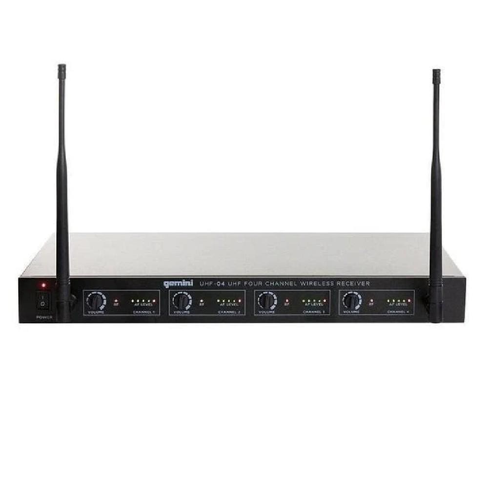 Gemini Wireless Systems Black Gemini UHF 04M Wireless Microphone System