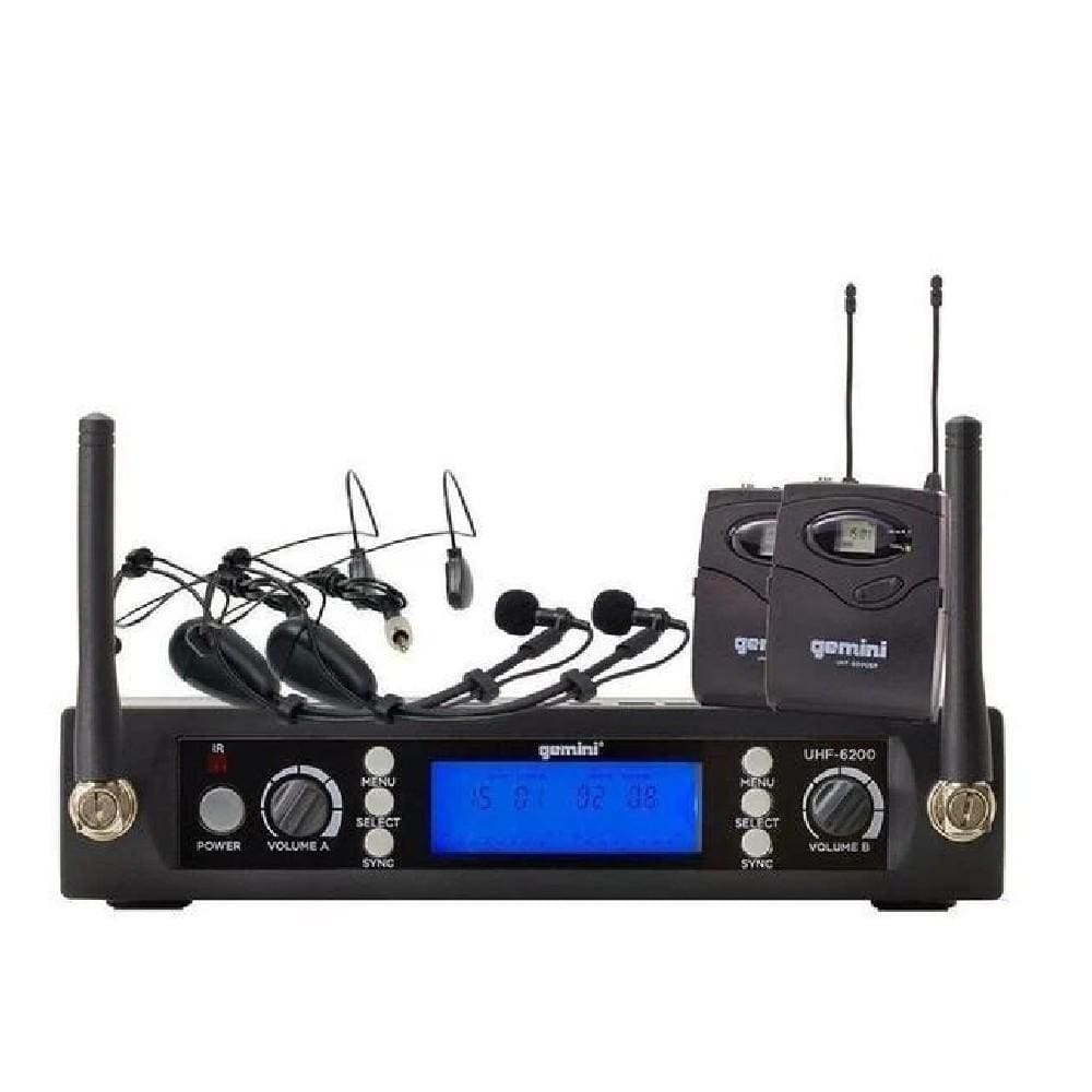gemini wireless systems black gemini uhf 6200hl wireless microphone system  