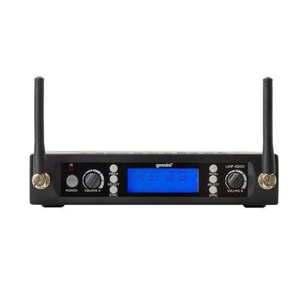 gemini wireless systems black gemini uhf 6200m wireless microphone system   