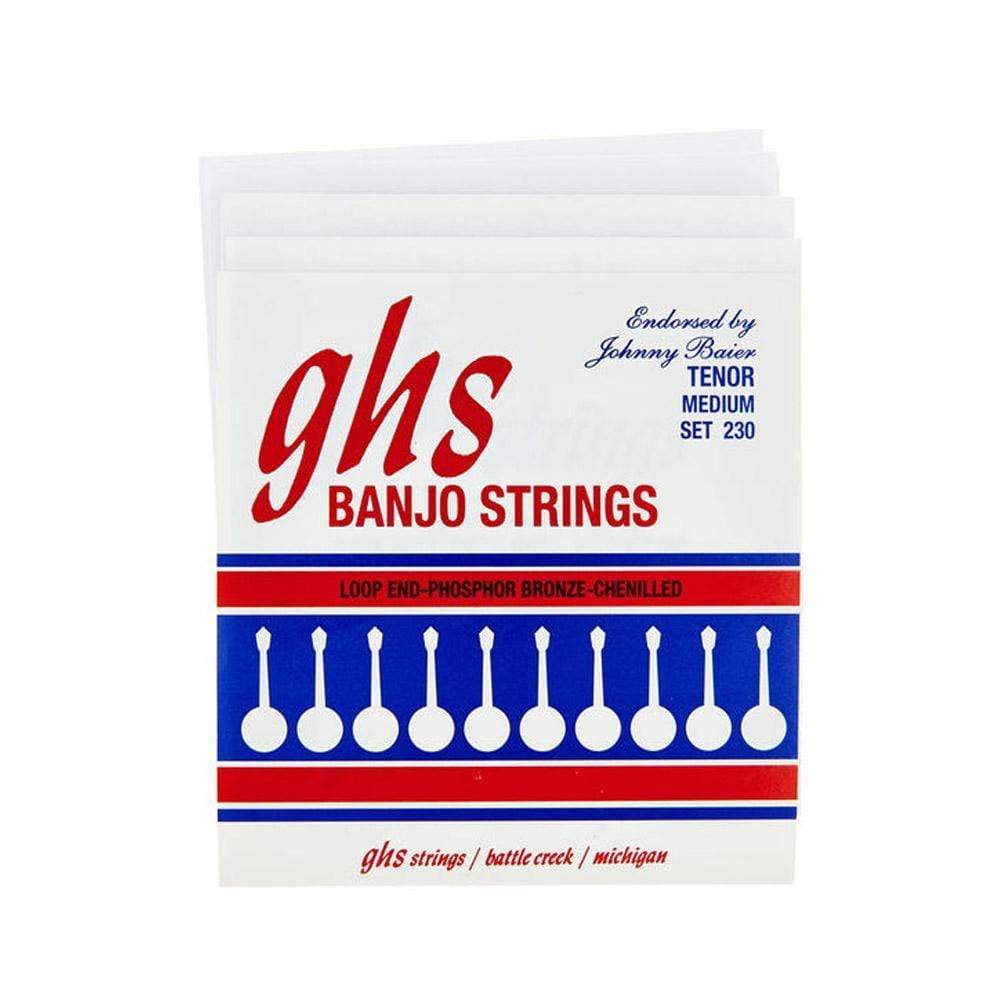 ghs banjo strings ghs 230 johnny baier signature 4-string tenor banjo strings set - 11-30