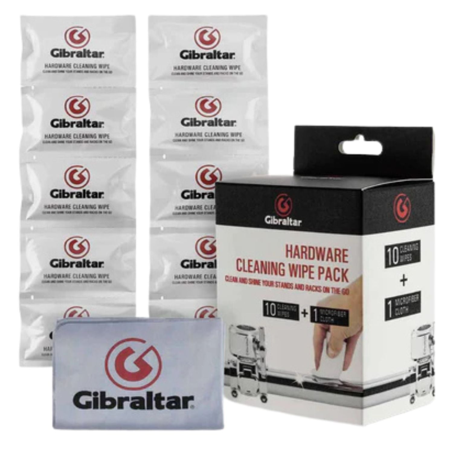 Gibraltar Cleaners and Conditioners Gibraltar SC-HCW10 Hardware Cleaning Wipes - Pack of 10