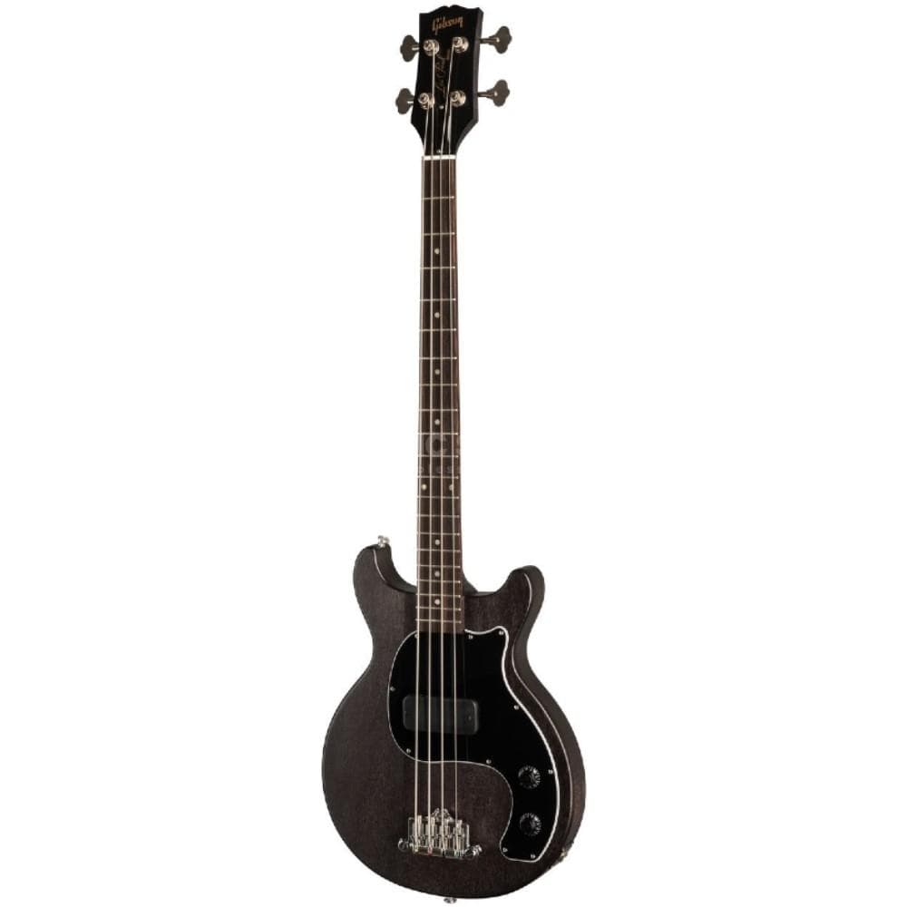 gibson bass guitars worn ebony gibson les paul junior tribute dc 4-string bass guitar    #color_worn-ebony