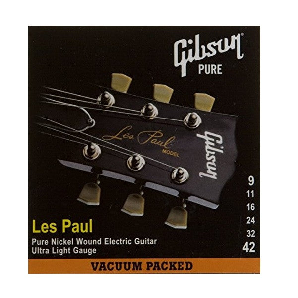 gibson electric guitar strings gibson seg-lp9 les paul electric guitar strings (.009-.042)