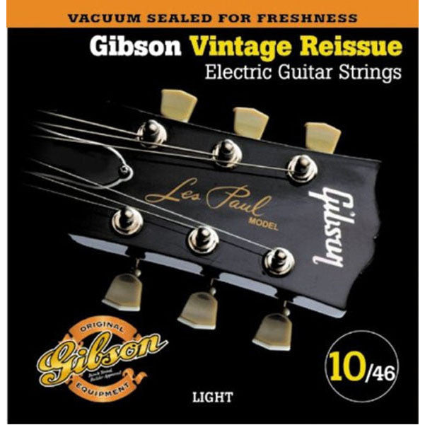 gibson electric guitar strings gibson seg-vr10 vintage re-issue .010-.046 electric guitar strings