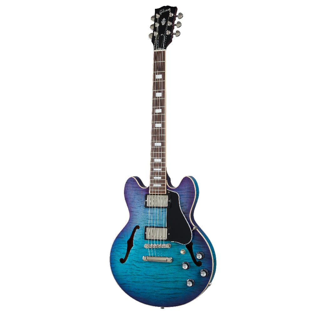 gibson electric guitars blueberry burst gibson es-339 figured 6 string hollowbody electric guitar   #color_blueberry-burst