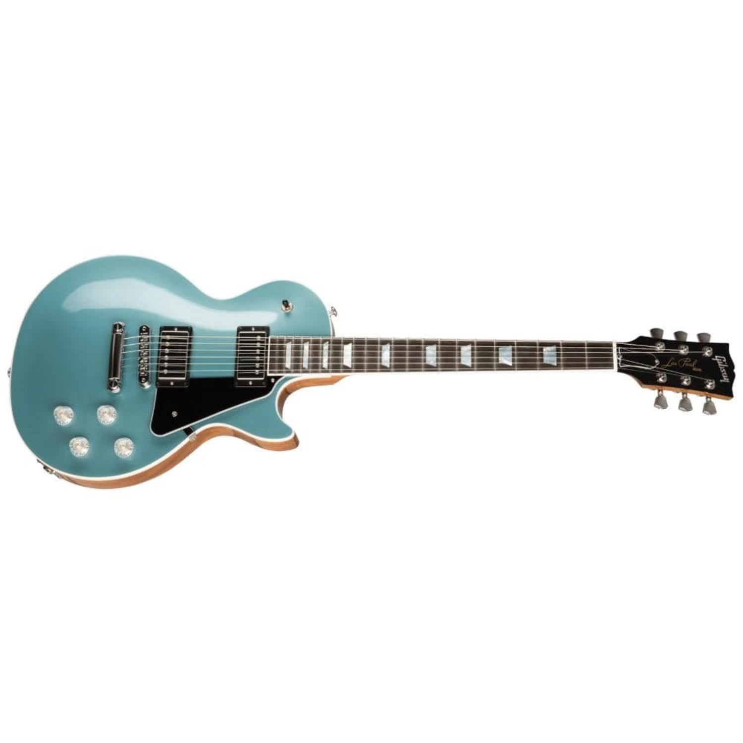gibson electric guitars faded pelham blue top gibson les paul modern 6 string electric guitar   #color_faded-pelham-blue-top