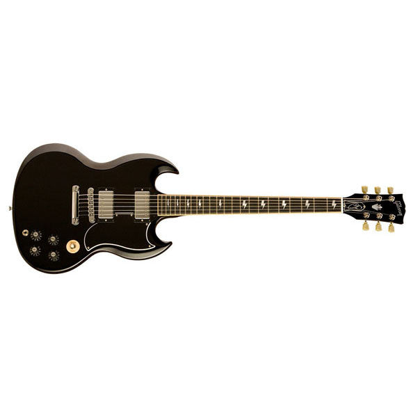gibson electric guitars gibson sga2ebch1 angus young sg electric guitar - ebony