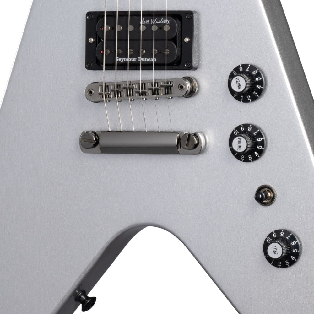 Gibson Electric Guitars Silver Metalic Gibson Dave Mustaine Flying V EXP 6 String Electric Guitar