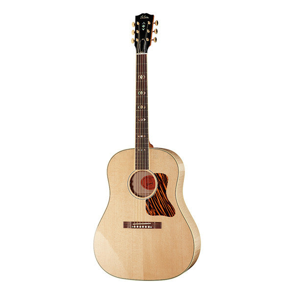 Gibson Electro Acoustic Guitars Gibson Advanced Jumbo Flame Deluxe Dreadnought Electro Acoustic Guitar - Antique Natural Nitro Cellulose