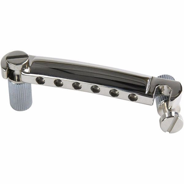 gibson guitar accessories gibson pttp-015 nickel stop bar with studs and inserts tailpiece