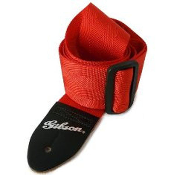 gibson guitar straps gibson asgsb-20 2inch regular style guitar strap -ferrari red