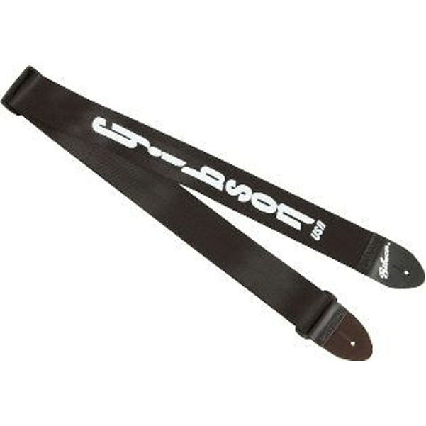 Gibson Guitar Straps Gibson ASGSBU-10 2inch USA Style Safety Guitar Strap -Jet Black