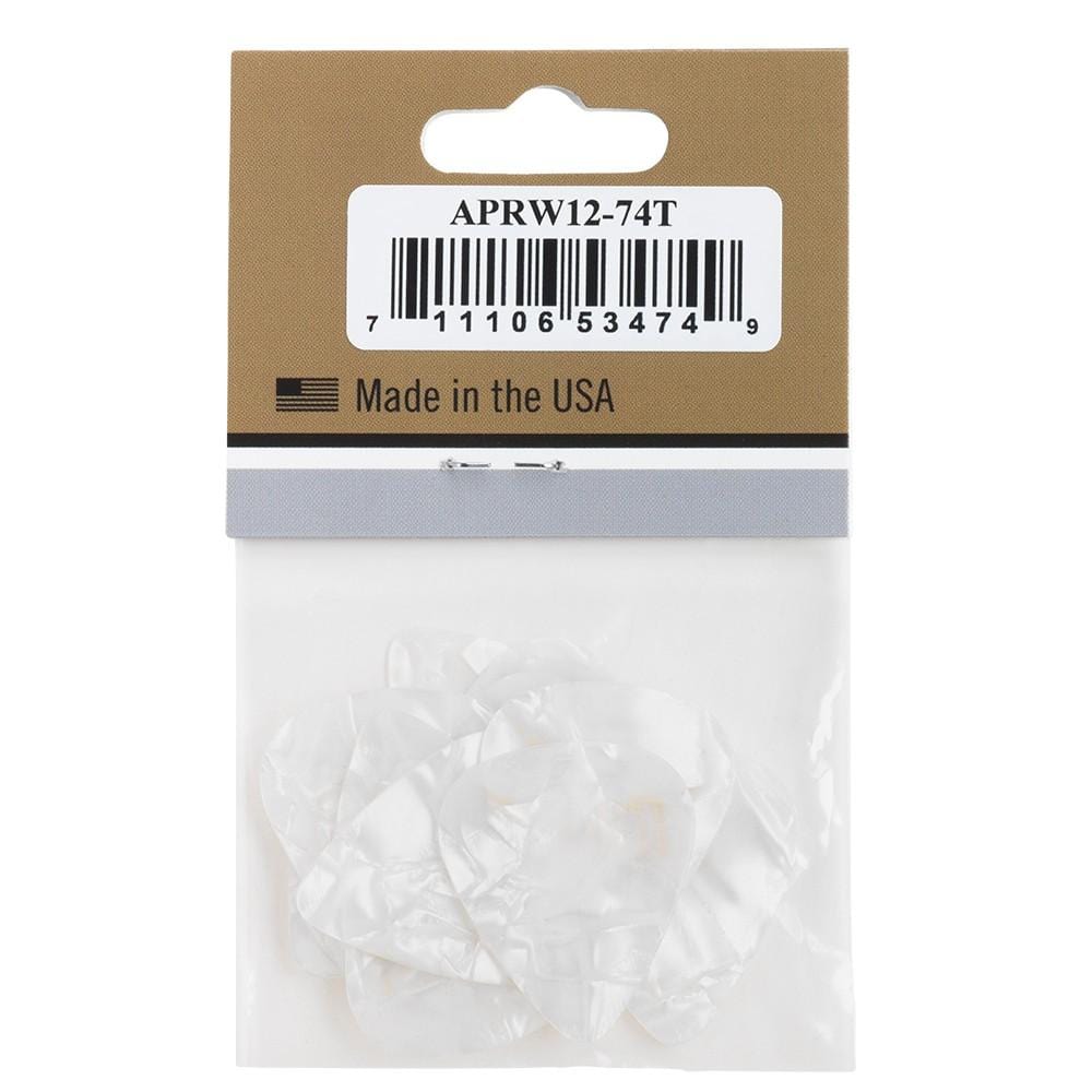 gibson picks gibson aprw12-74 white pearloid picks- pack of 12    #size_thin