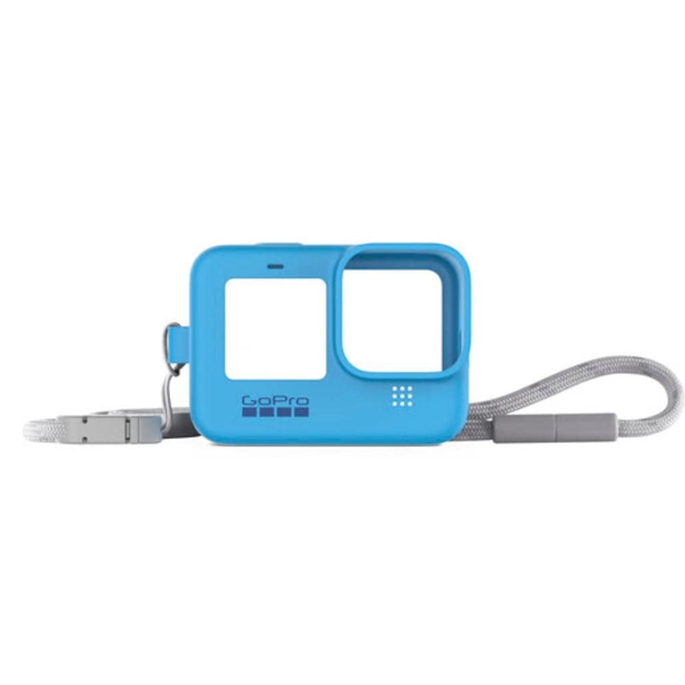 gopro action camera accessories blue gopro camera sleeve and lanyard for hero9 black    #color_blue