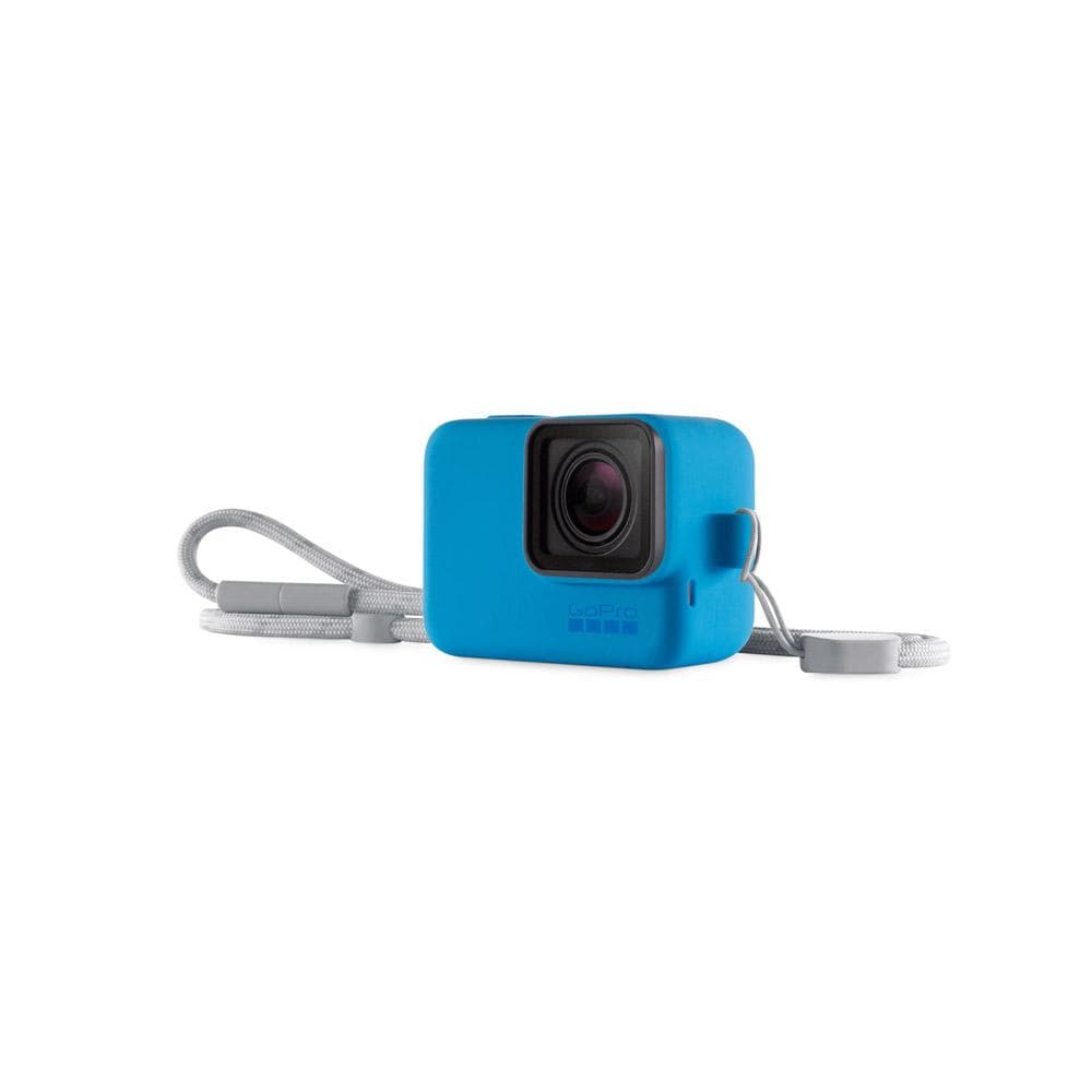 gopro action camera accessories blue gopro silicone sleeve & lanyard    #color_blue