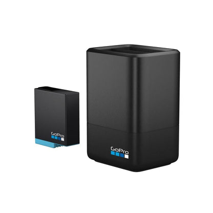 gopro action camera accessories gopro ajdbd 001 eu dual battery charger + battery hero 8/7/6/5 hero 2018 - black