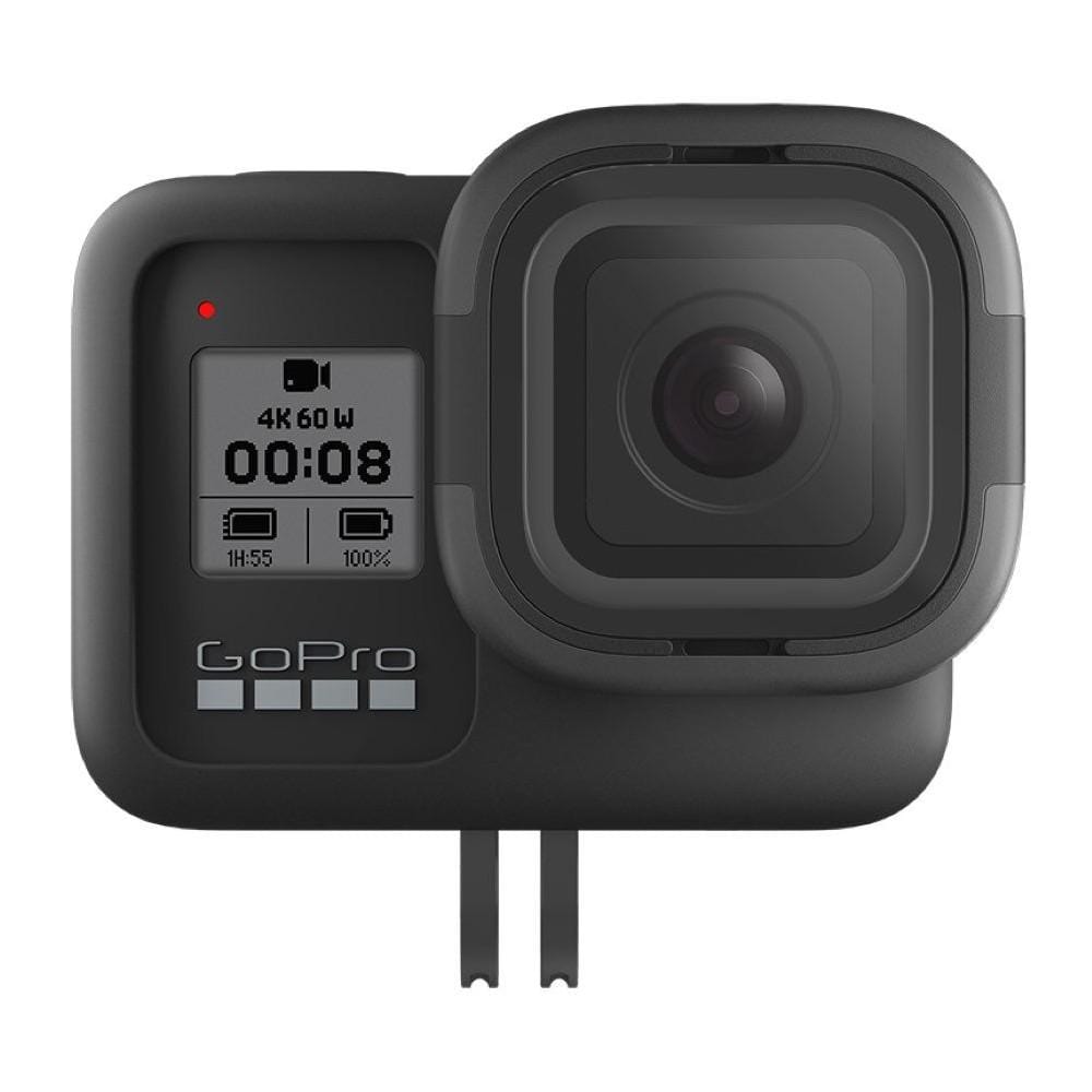 gopro action camera accessories gopro ajfrc 001 rollcage protective sleeve + replaceable lens for hero8 black