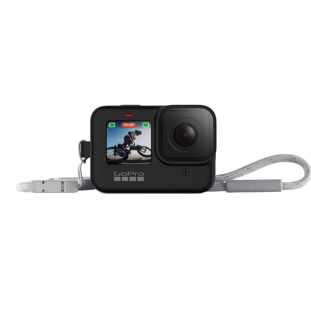 gopro action camera accessories gopro camera sleeve and lanyard for hero9 black    