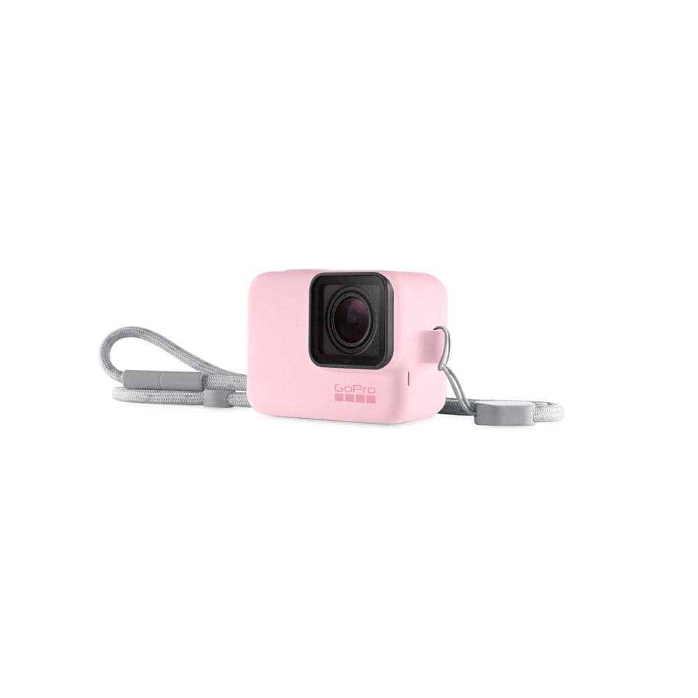 gopro action camera accessories pink gopro silicone sleeve & lanyard    #color_pink