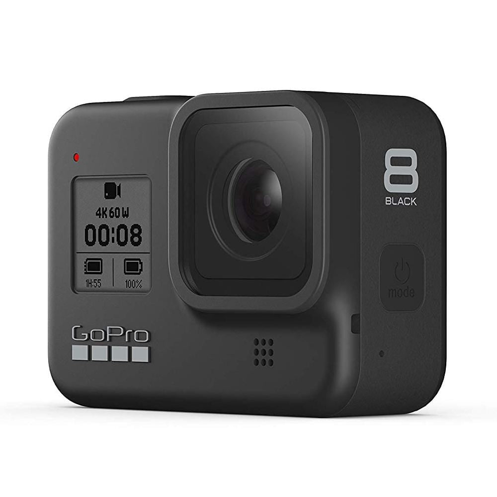 gopro action cameras black gopro hero 8 hypersmooth streamlined 4k action camera media mod - black with 2 year warranty   