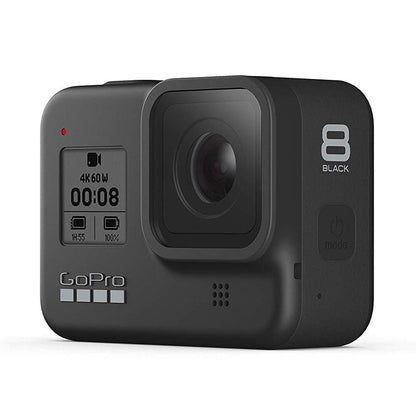 gopro action cameras black gopro hero 8 hypersmooth streamlined 4k action camera media mod - black with 2 year warranty   