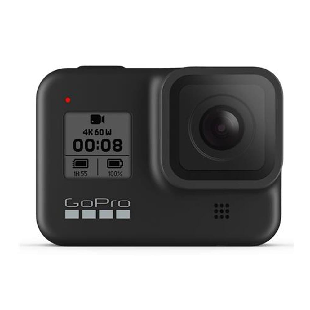 gopro action cameras black gopro hero 8 hypersmooth streamlined 4k action camera media mod - black with 2 year warranty   