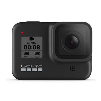 gopro action cameras black gopro hero 8 hypersmooth streamlined 4k action camera media mod - black with 2 year warranty   
