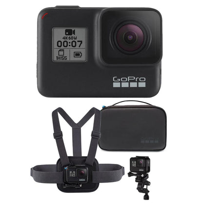 gopro action cameras gopro hero7 black 4k action camera with sports performance combo kit