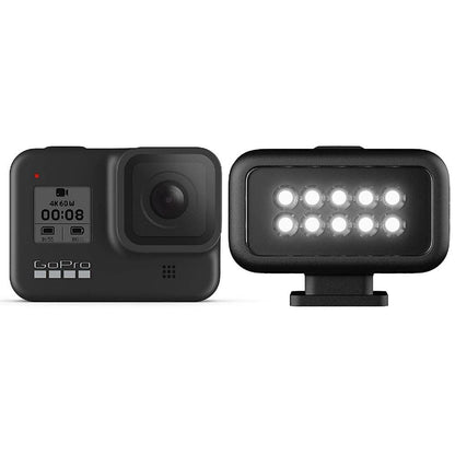 gopro action cameras hero 8 + light mod gopro hero 8 hypersmooth streamlined 4k action camera - black with 2 year warranty 